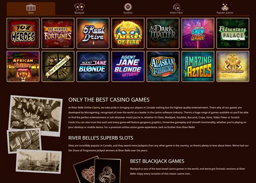 river belle casino games