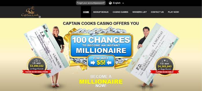 Captain Cooks Casino ScreenShot 2