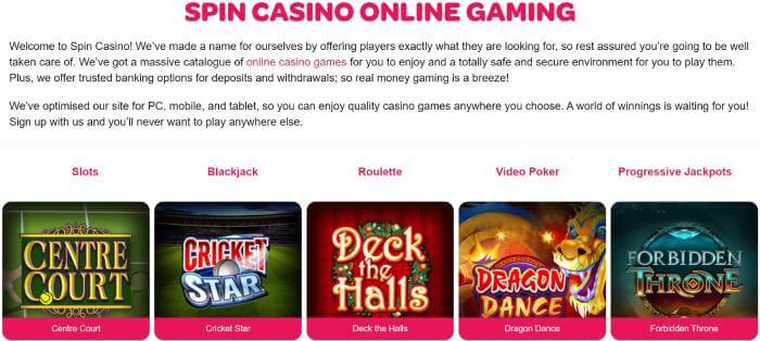Spin Casino ScreenShot 3