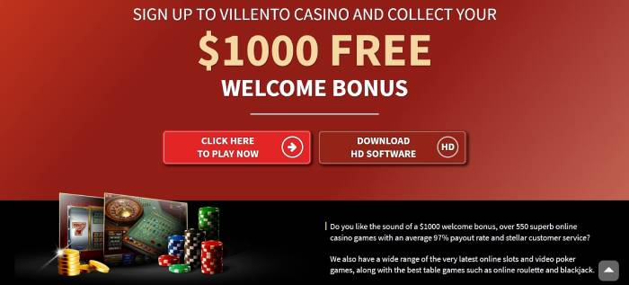 Villento Casino ScreenShot 3